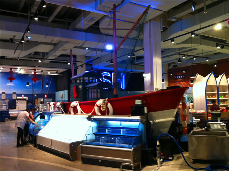 韩国大型超市装饰收银台